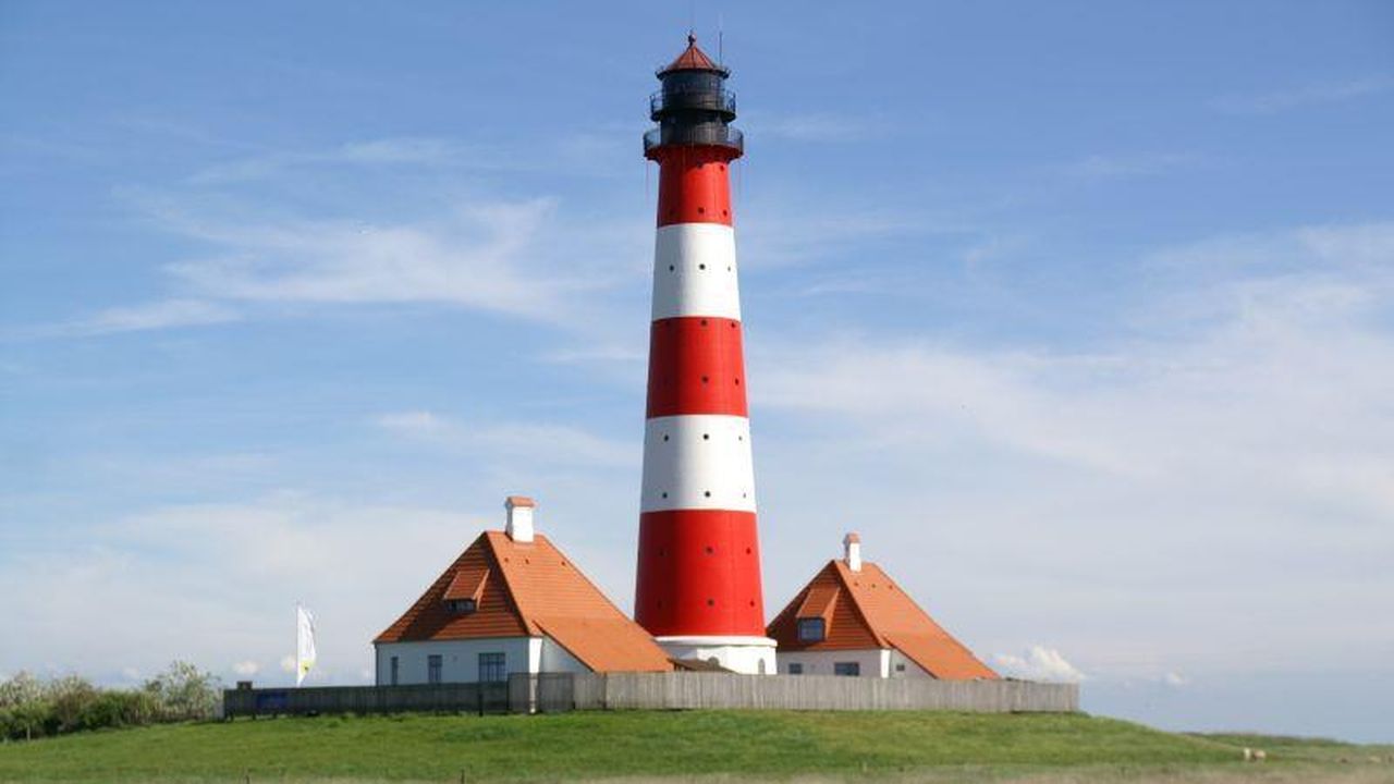 der Westerhever Leuchtturm der Westerhever Leuchtturm